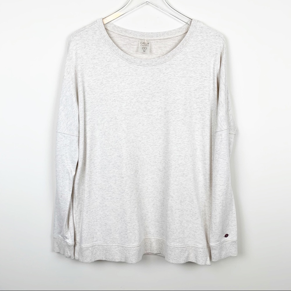 Calia | Heathered Side Zip Effortless Sweatshirt